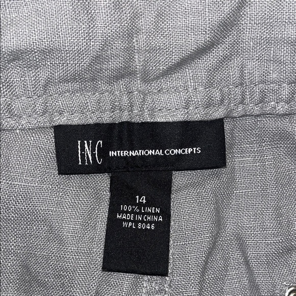 INC tan Women's Shorts linen cargo shorts - Picture 8 of 9